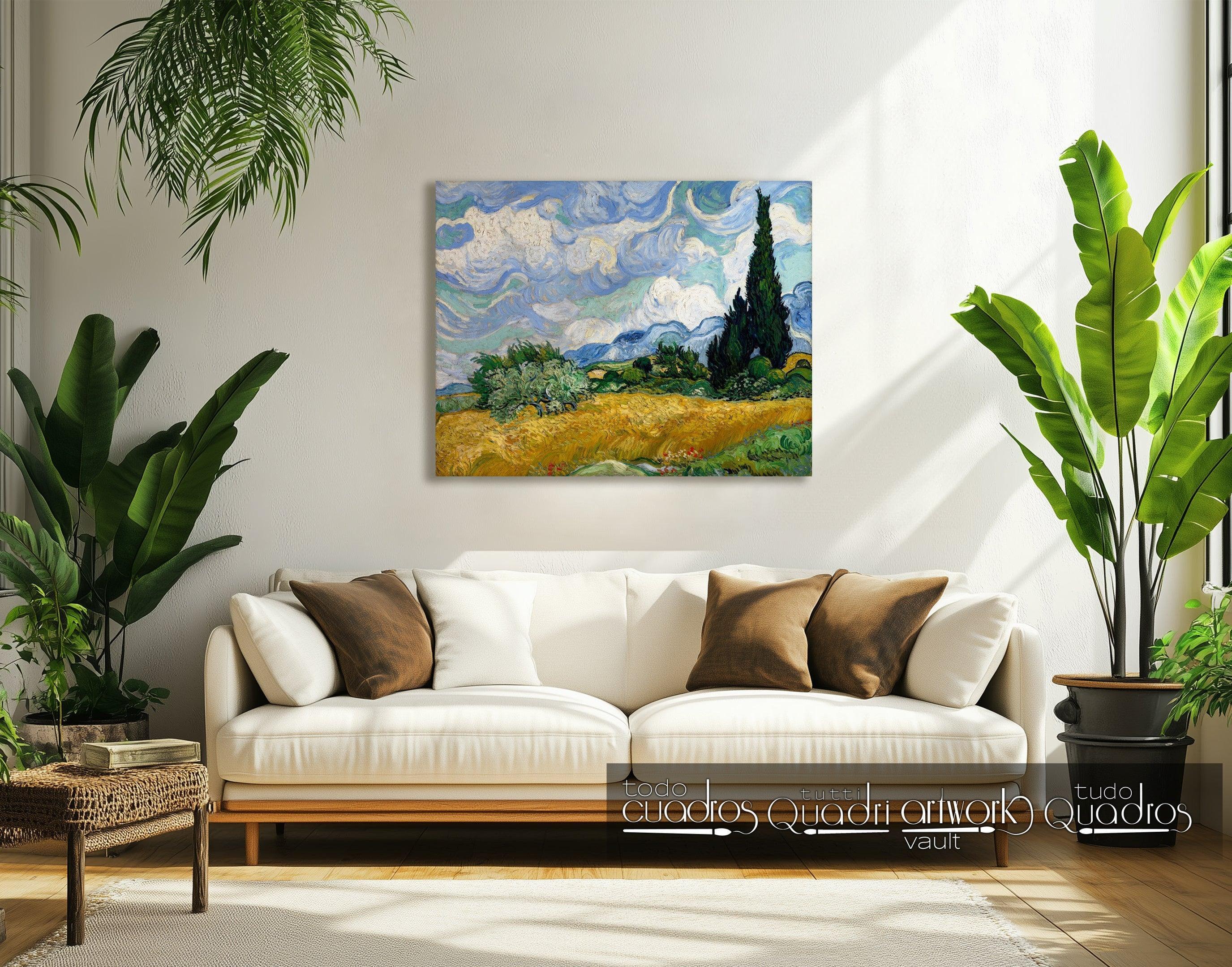 Campo de trigo con cipreses, Van Gogh