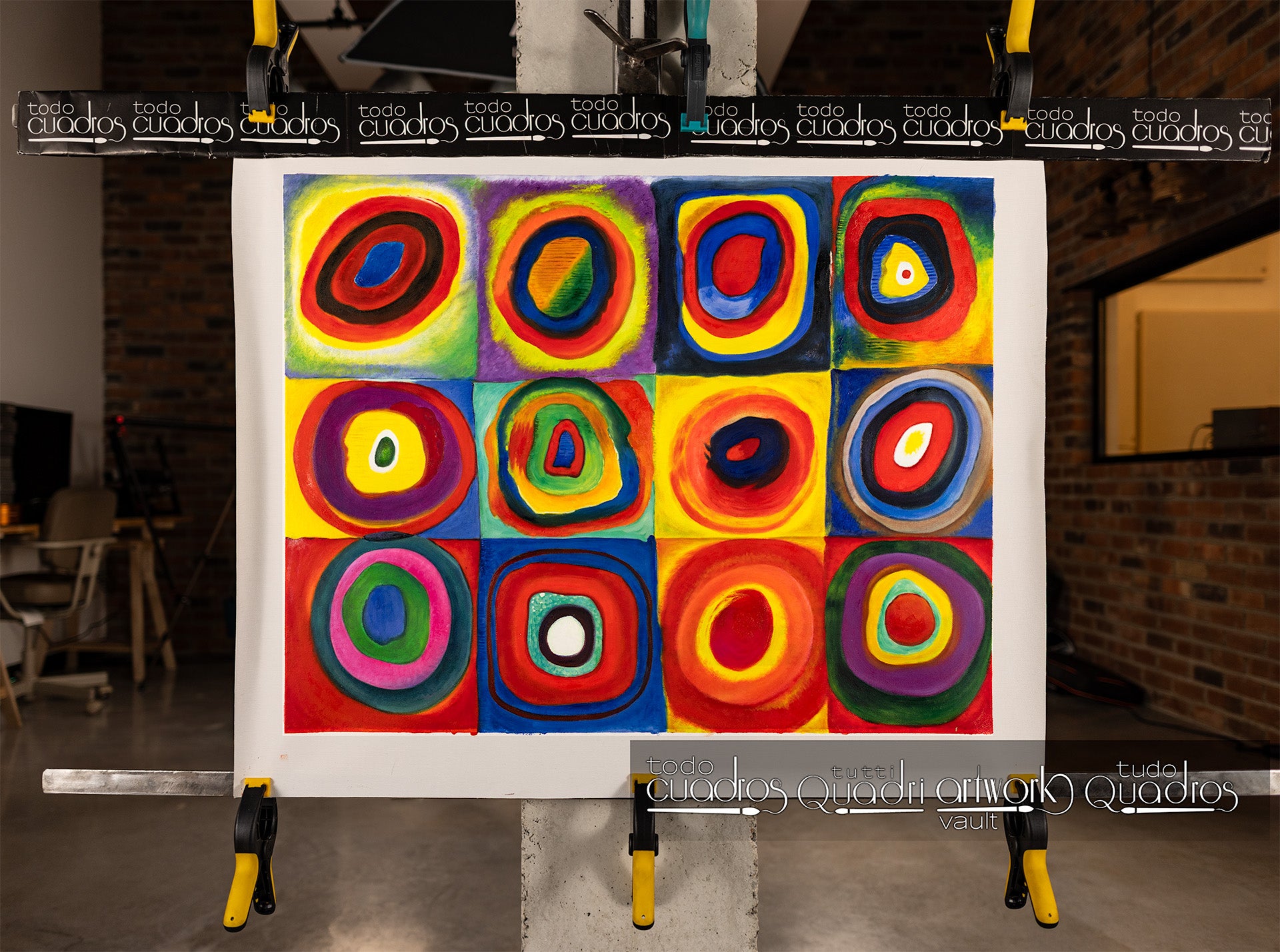 Estudio de color con cuadrados, Kandinsky