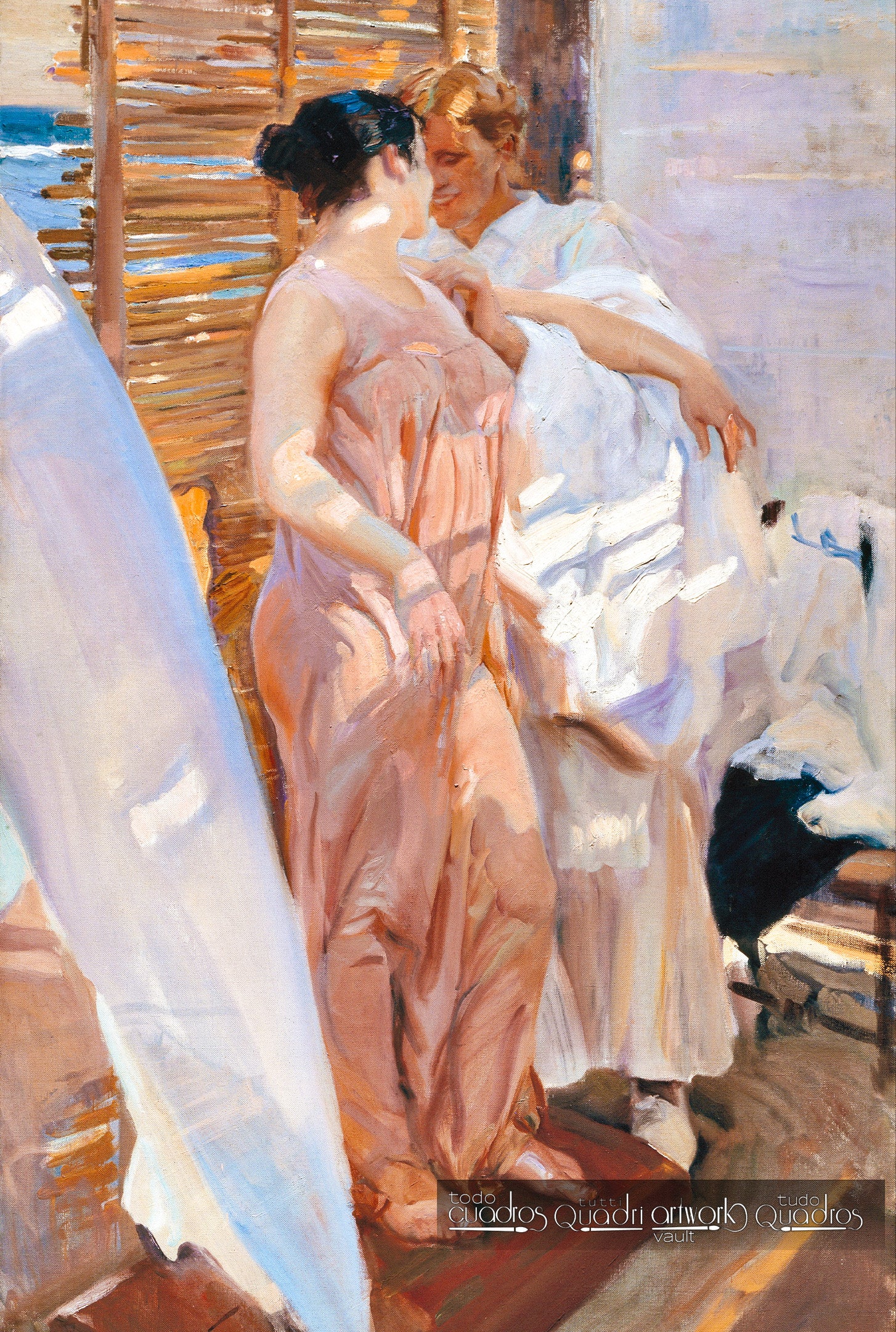 La bata rosa, Sorolla