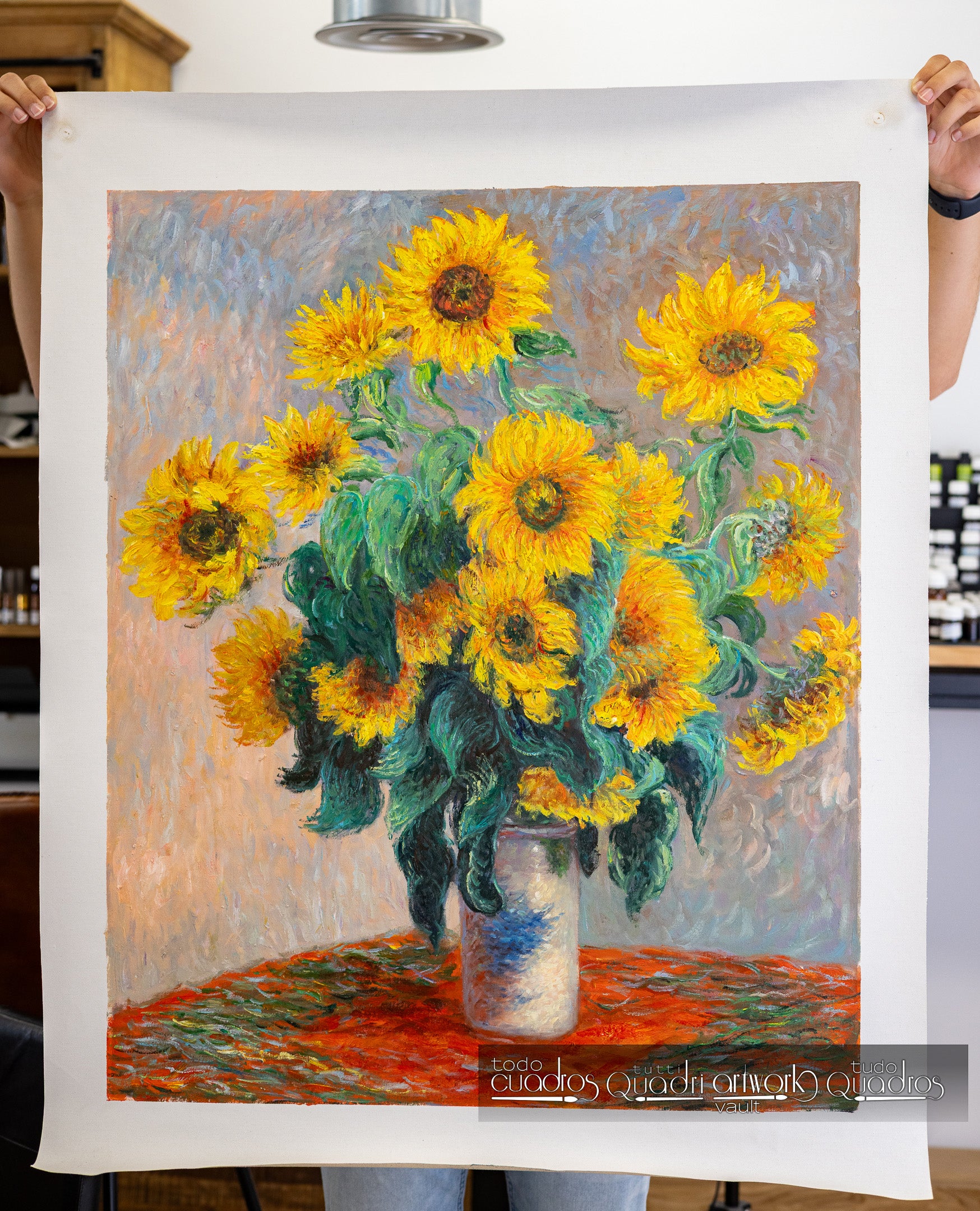 Ramo de girasoles, Monet