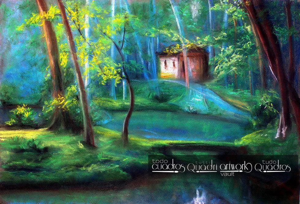 Claro de bosque, Óleo de Paisaje