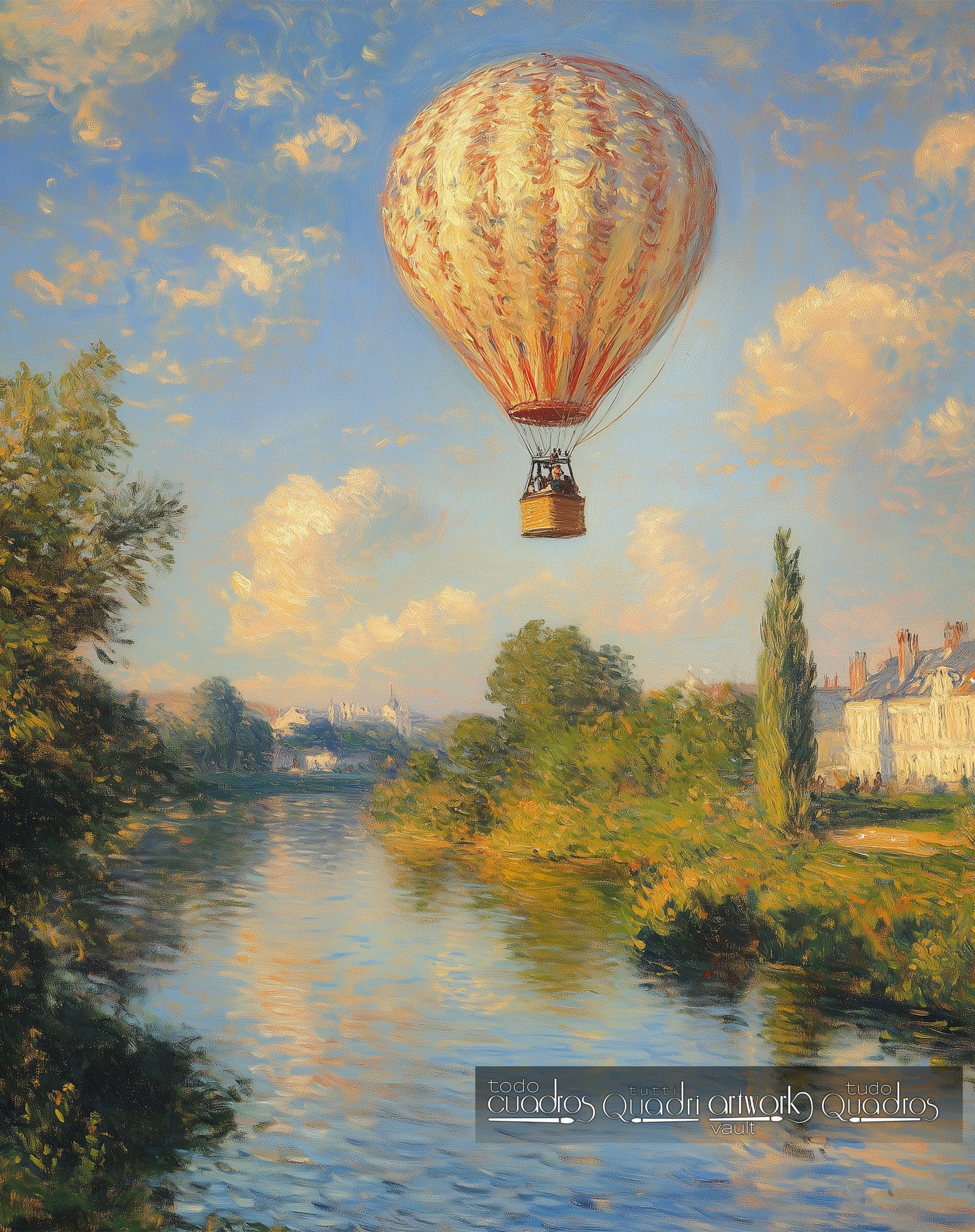 Viaje entre las nubes, estilo monet