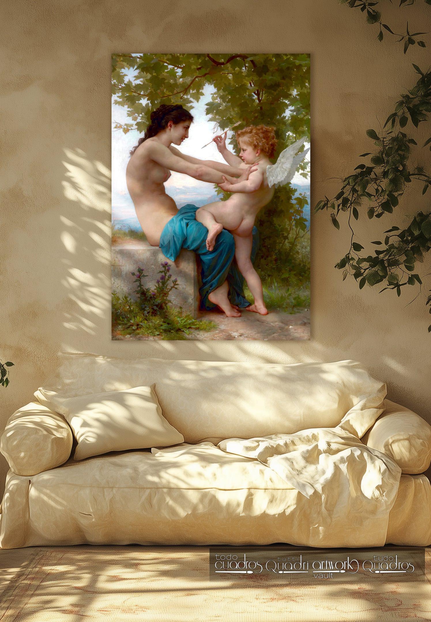 Joven defendiéndose de Eros, Bouguereau