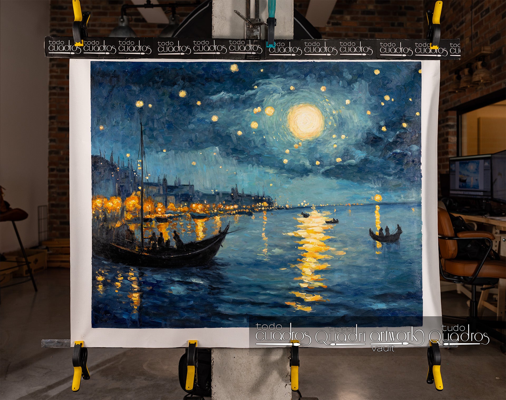Impresiones de una noche brillante, estilo Monet