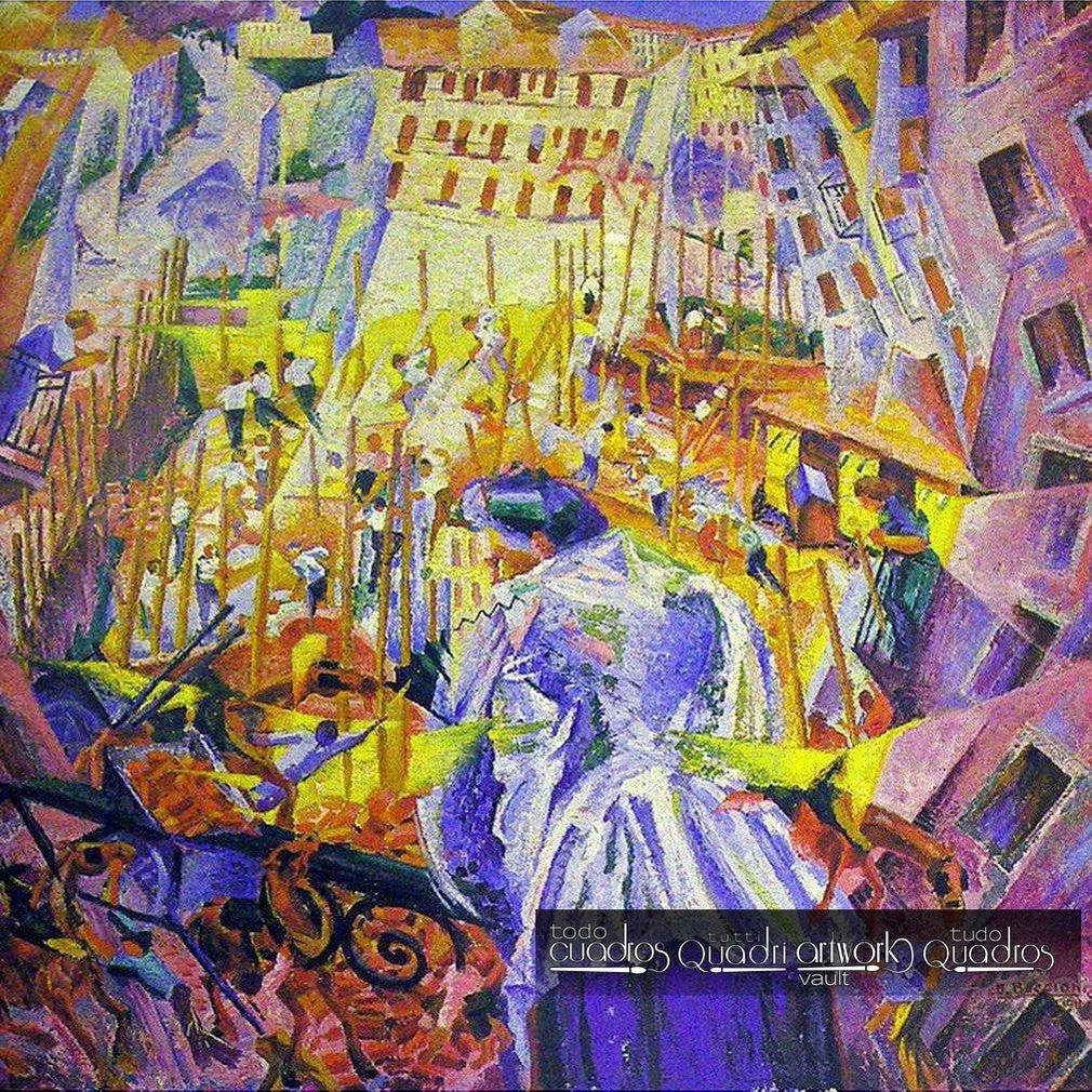 La strada entra en la casa, Boccioni
