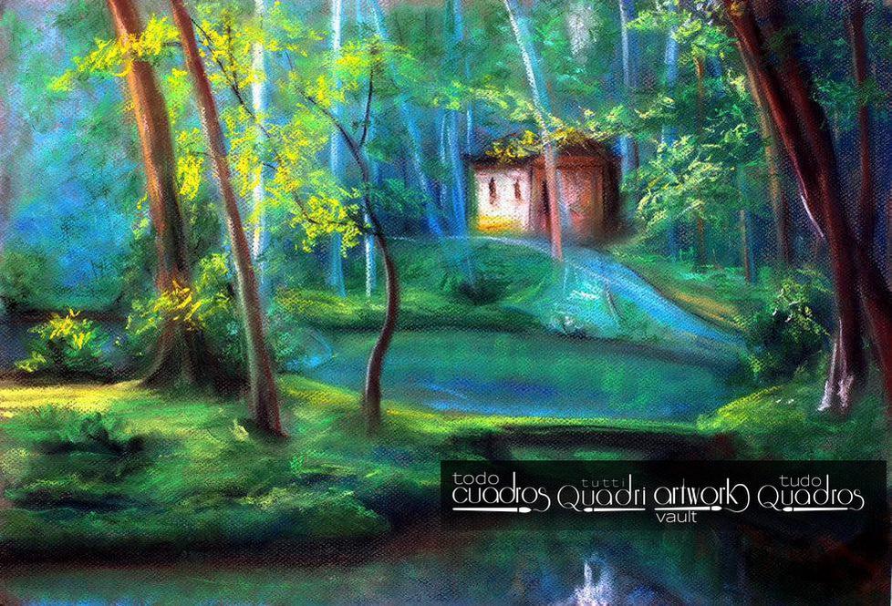 Claro de bosque, Óleo de Paisaje