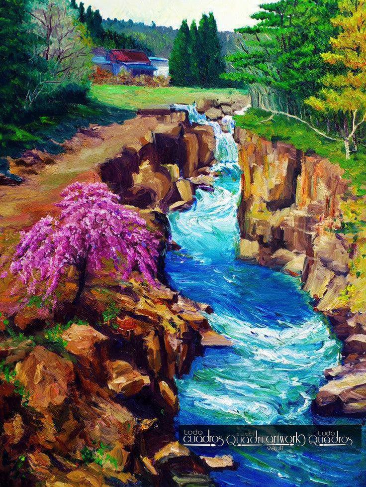 La quebrada, Óleo de Paisaje