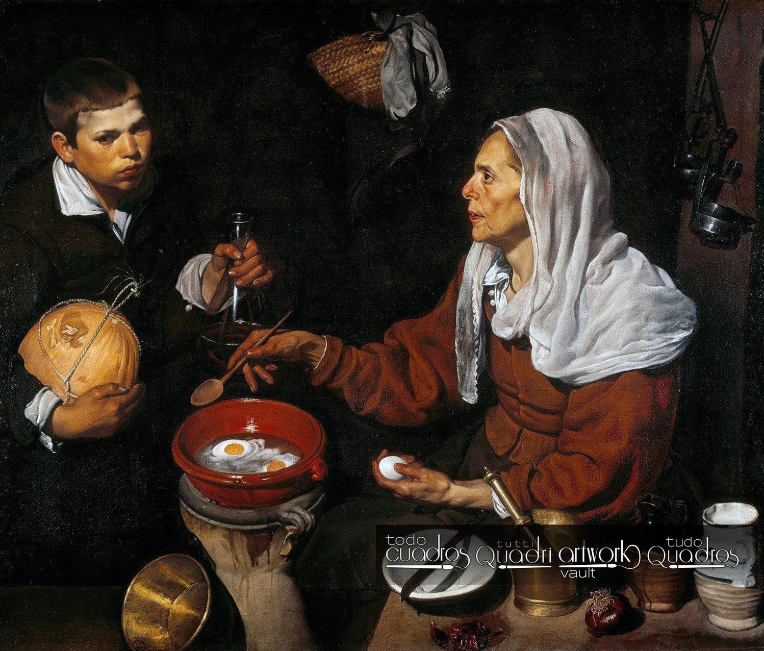 Vieja friendo huevos, Velázquez